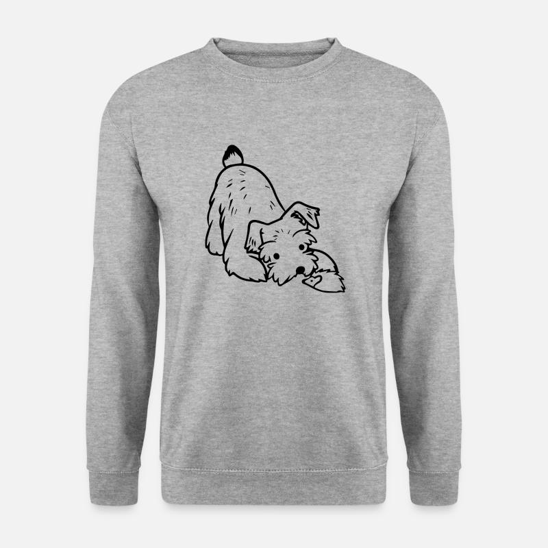 Hund Dog - Unisex Pullover - Weißgrau meliert