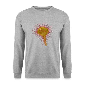 Drosera rotundifolia sundew plant carnivores - Unisex Sweatshirt - salt & pepper - Front - Alina (178cm) & Michal (187cm)