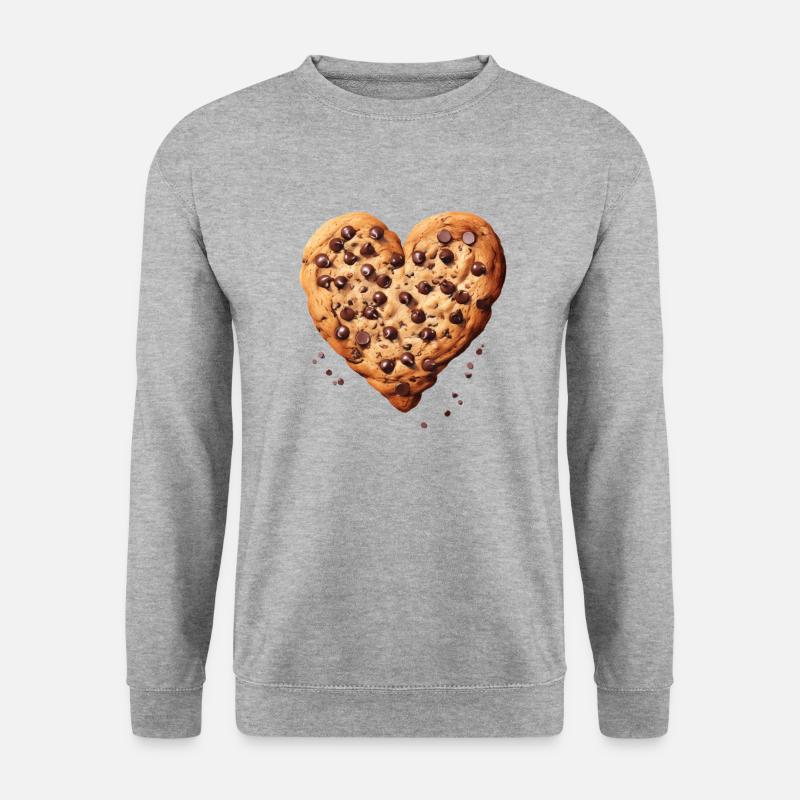 I love ... Cookies - Unisex Pullover - Weißgrau meliert