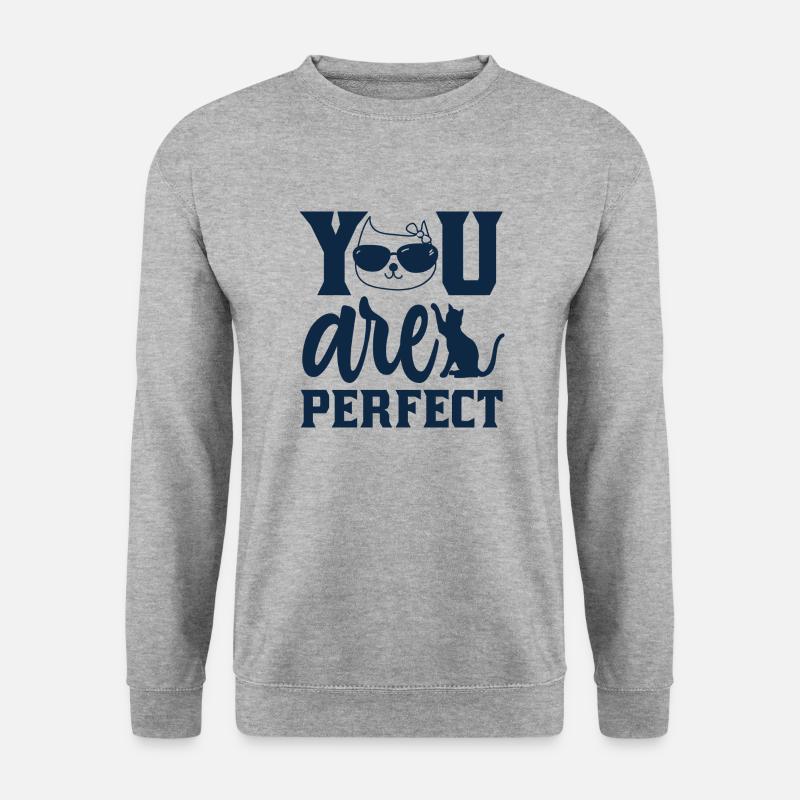 perfect - Unisex Pullover - Weißgrau meliert