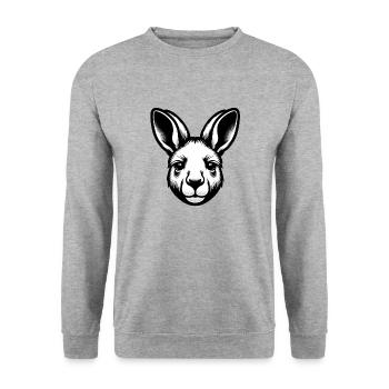 Kangaroo - Unisex Sweatshirt - salt & pepper - Front - Alina (178cm) & Michal (187cm)