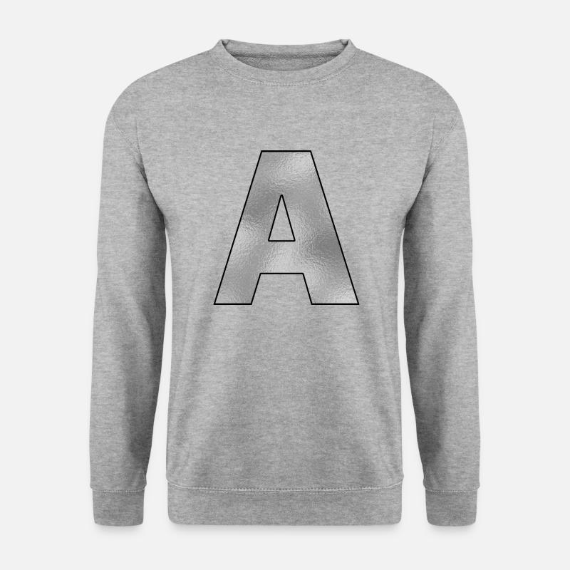 Letter A Silver - Unisex Sweatshirt - salt & pepper