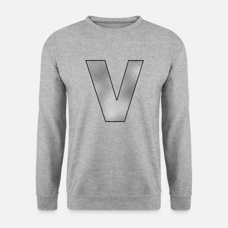 Letter V Silver - Unisex Sweatshirt - salt & pepper