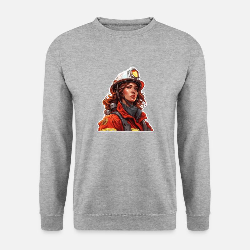 Firefighter / Fire / Fire / Extinguish / Heroine - Unisex Sweatshirt - salt & pepper