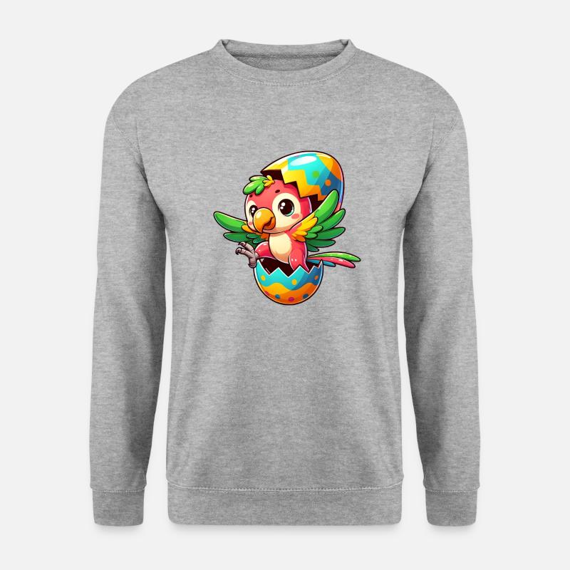 Easter Parrot Hatches from Egg - Unisex Sweatshirt - salt & pepper