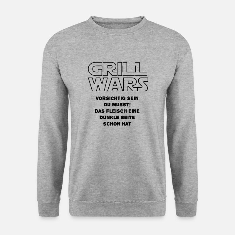 Grill Wars - Unisex Pullover - Weißgrau meliert