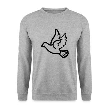 Dove - Unisex Sweatshirt - salt & pepper - Front - Alina (178cm) & Michal (187cm)