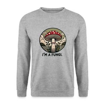 Mycètes - Sweat-shirt Unisexe - gris chiné - Devant - Alina (178cm) & Michal (187cm)