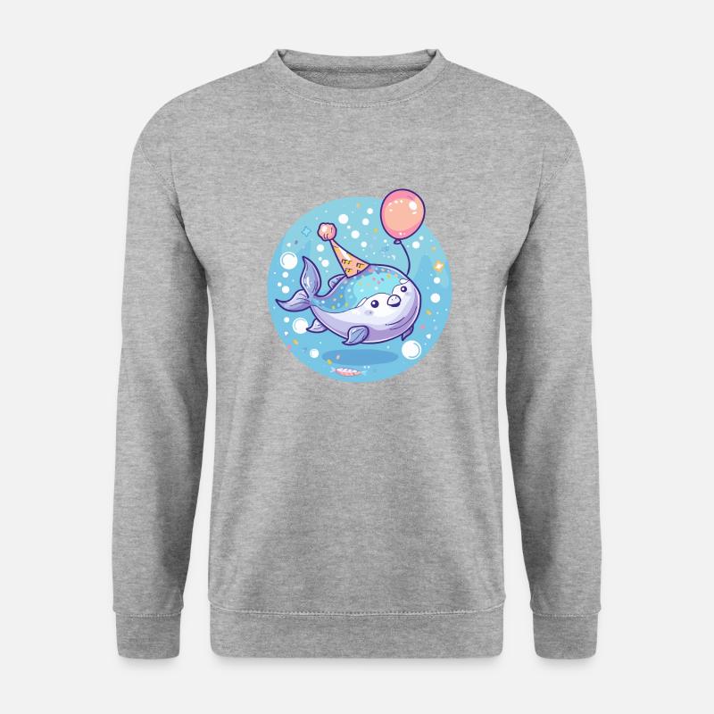 Whale Birthday Comic - Unisex Sweatshirt - salt & pepper