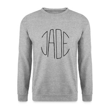 Jade - Unisex Pullover - Weißgrau meliert - Vorne - Alina (178cm) & Michal (187cm)