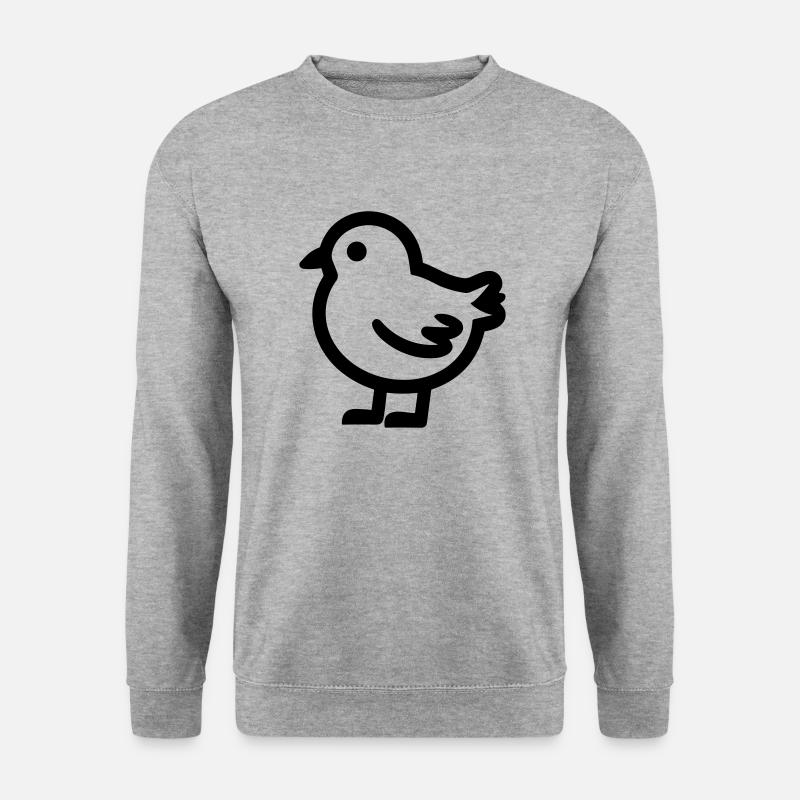 Küken - Unisex Pullover - Weißgrau meliert