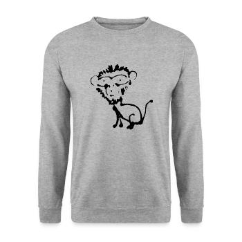 Miko - Sweat-shirt Unisexe - gris chiné - Devant - Alina (178cm) & Michal (187cm)