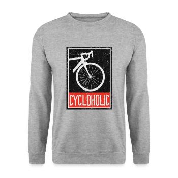 Road Bike Cycloholic Gravelbike Bike Bikepacking - Unisex Sweatshirt - salt & pepper - Front - Alina (178cm) & Michal (187cm)