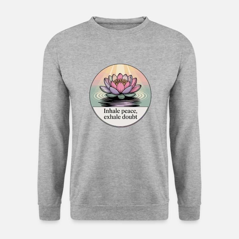 Inhale Peace, Exhale Doubt - Unisex Sweatshirt - salt & pepper