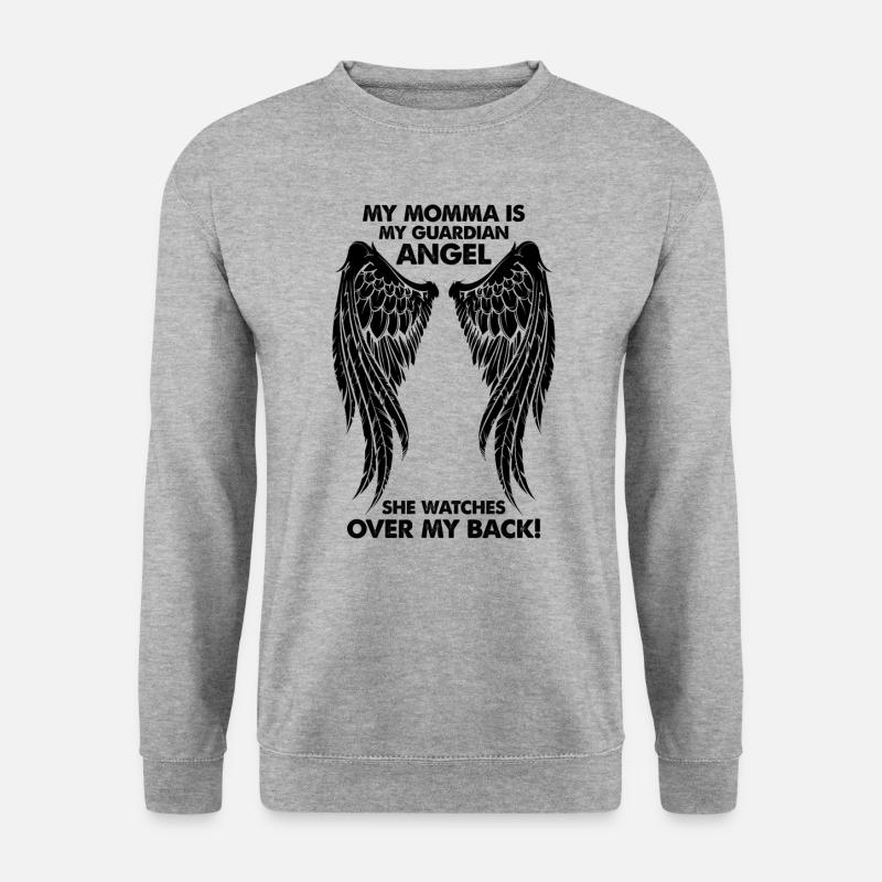 Mia mamma è il mio angelo custode - Felpa unisex - grigio chiaro melange