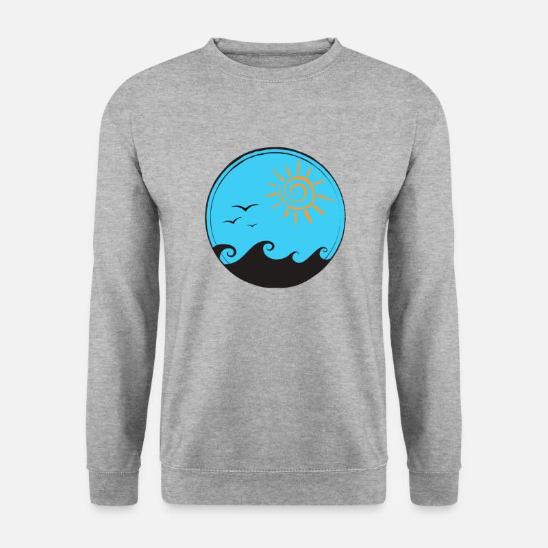 MeerSommer - Unisex Pullover - Weißgrau meliert