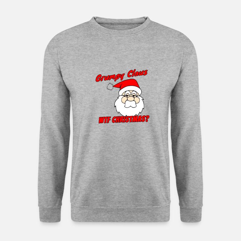 Grumpy Claus - Unisex Pullover - Weißgrau meliert