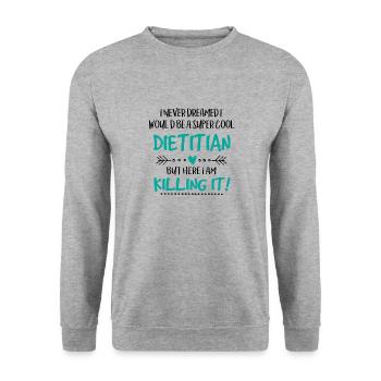 Supercool Dietitian - Unisex Sweatshirt - salt & pepper - Front - Alina (178cm) & Michal (187cm)