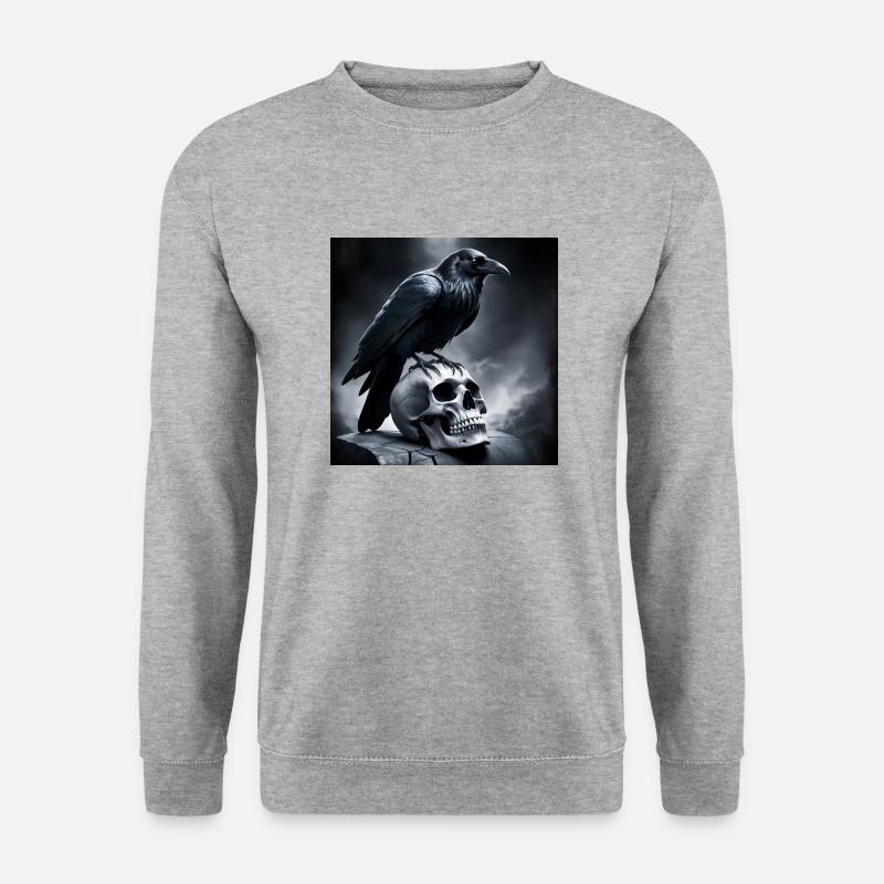 Raven 3 - Unisex Pullover - Weißgrau meliert