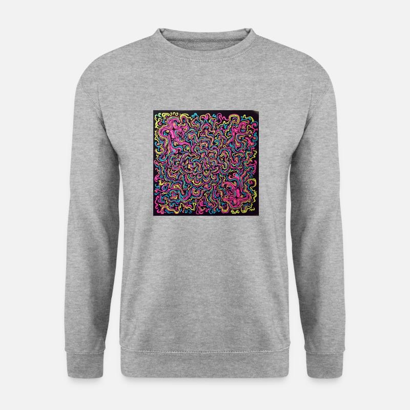 psychedelisches muster - Unisex Pullover - Weißgrau meliert