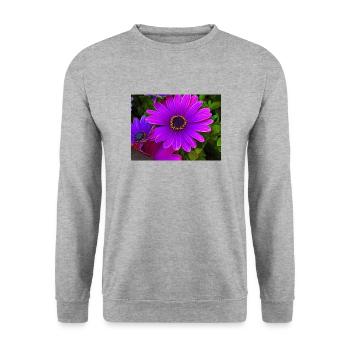 Fleur - Sweat-shirt Unisexe - gris chiné - Devant - Alina (178cm) & Michal (187cm)