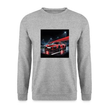 Sportcar Tuning Driftcar Voiture Cadeau PS Carlove - Sweat-shirt Unisexe - gris chiné - Devant - Alina (178cm) & Michal (187cm)