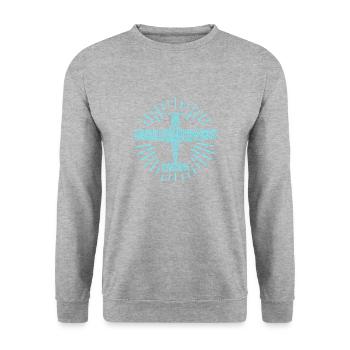 Pilot Alphabet Sun Beam - Vintage Dark - Sweat-shirt Unisexe - gris chiné - Devant - Alina (178cm) & Michal (187cm)