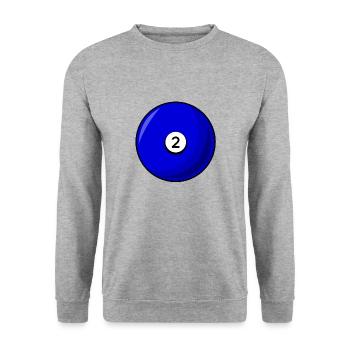 Billiard ball 2 blue Billiards two - Unisex Sweatshirt - salt & pepper - Front - Alina (178cm) & Michal (187cm)