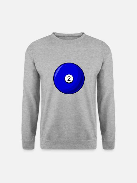 Kula bilardowa 2 niebieskie Bilard dwa - Bluza unisex - biało-szary melanż