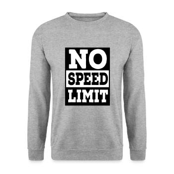 Geschwindigkeit - Unisex Pullover - Weißgrau meliert - Vorne - Alina (178cm) & Michal (187cm)