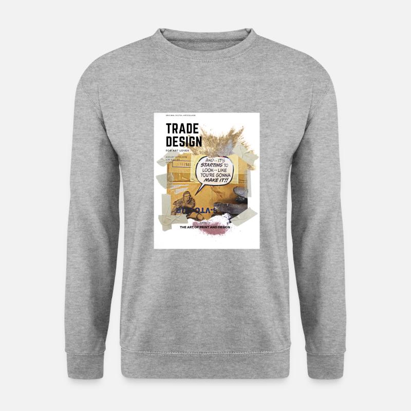 TRADE Design - Unisex Pullover - Weißgrau meliert