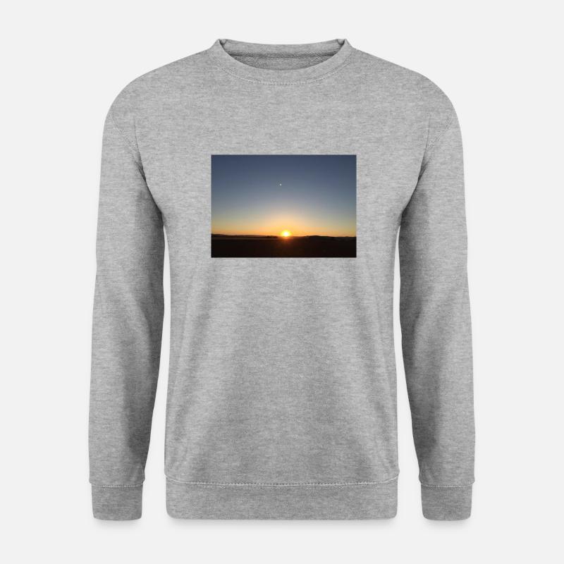 Sonnenaufgang - Unisex Pullover - Weißgrau meliert