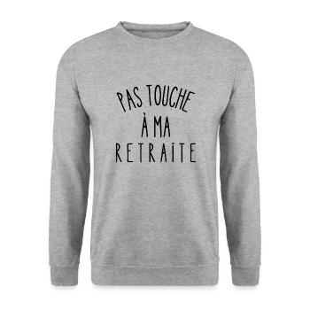 pas touche à ma retraite - Sweat-shirt Unisexe - gris chiné - Devant - Alina (178cm) & Michal (187cm)