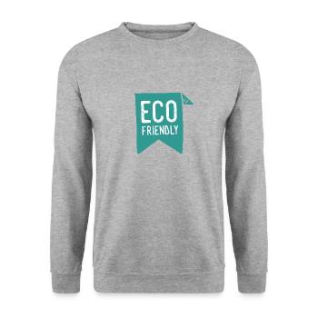 Végétalois végétariens protection des animaux Idée cadeau - Sweat-shirt Unisexe - gris chiné - Devant - Alina (178cm) & Michal (187cm)