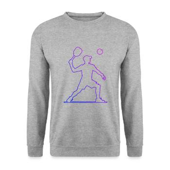 Pickleball Pickleball Racquetball Women - Unisex Sweatshirt - salt & pepper - Front - Alina (178cm) & Michal (187cm)