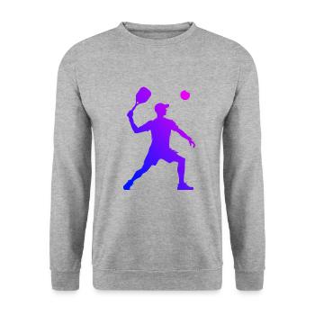 Pickleball Racquetball Games Racquetball Women - Unisex Sweatshirt - salt & pepper - Front - Alina (178cm) & Michal (187cm)
