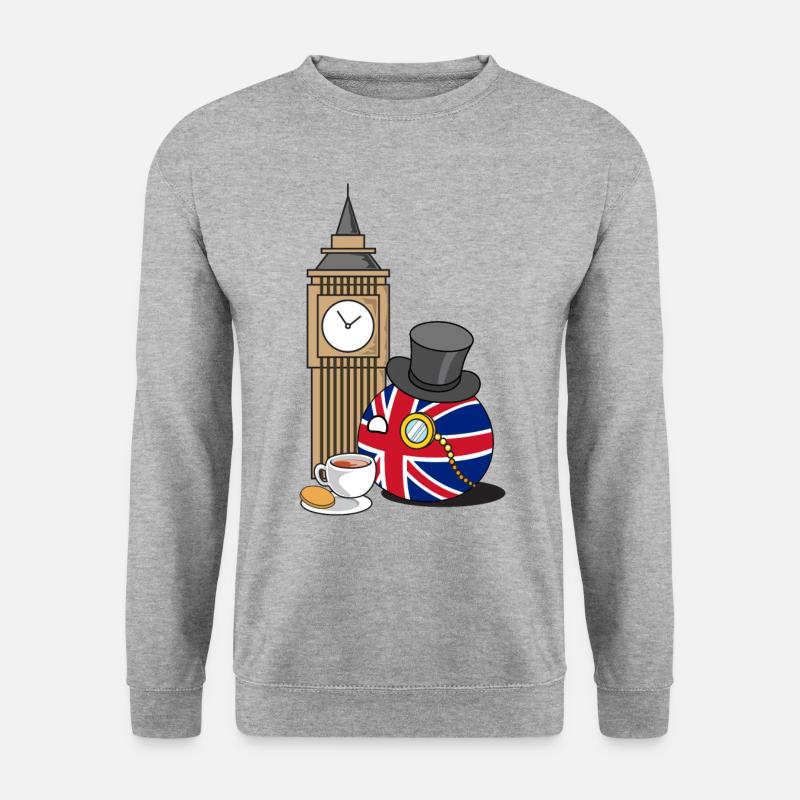 GreatBritainBall - Unisex Pullover - Weißgrau meliert
