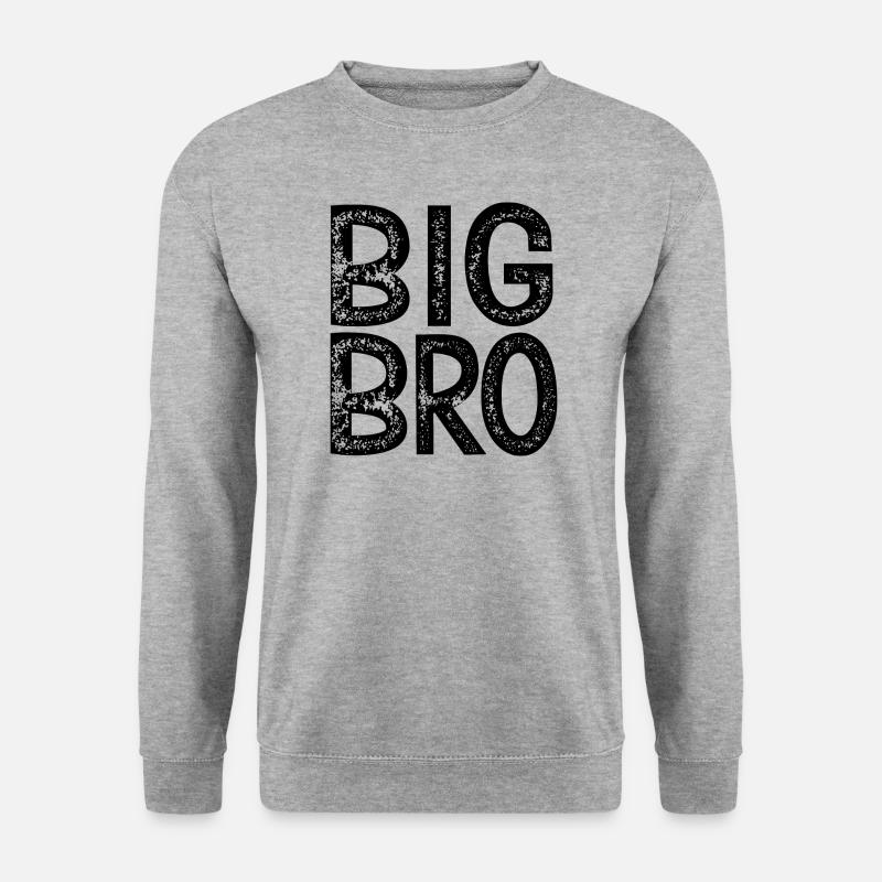 Big Bro Brother großer kleiner Bruder Geschwister - Unisex Pullover - Weißgrau meliert