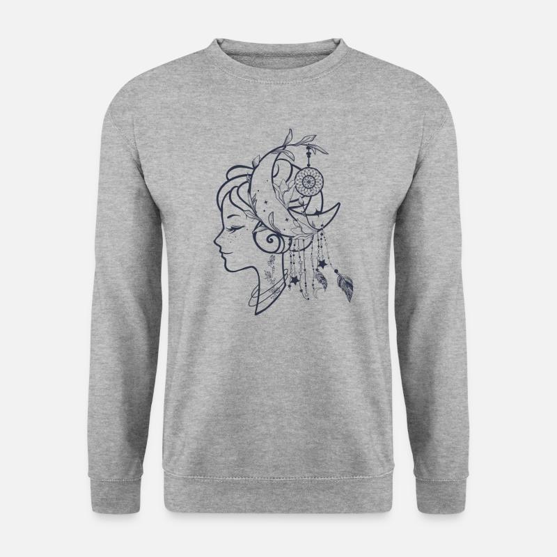 Stay Wild Moonchild - Unisex Pullover - Weißgrau meliert