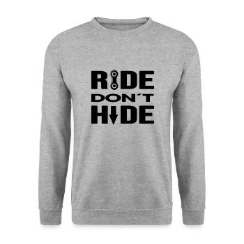 Fahrrad Bike Gravelbike Fahrradkette Fahrradtour - Unisex Pullover - Weißgrau meliert - Vorne - Alina (178cm) & Michal (187cm)