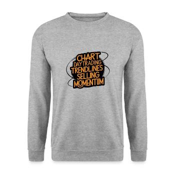 Trading ma passion cool trading design - Sweat-shirt Unisexe - gris chiné - Devant - Alina (178cm) & Michal (187cm)