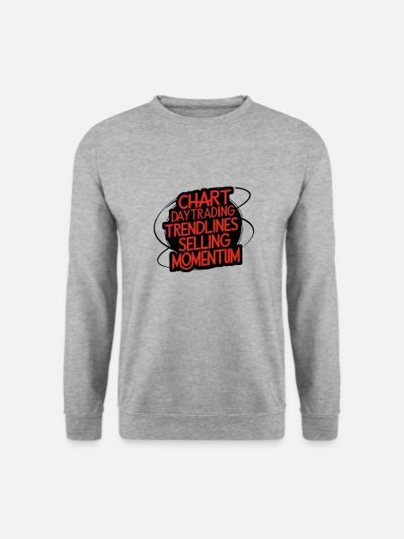 Trading meine Passion cooles Trading Design - Unisex Pullover - Weißgrau meliert