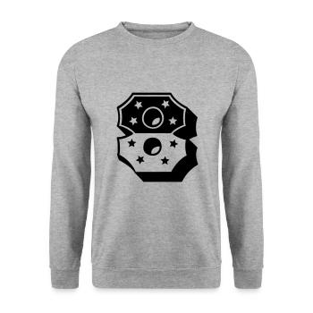 Numéro huit - Sweat-shirt Unisexe - gris chiné - Devant - Alina (178cm) & Michal (187cm)