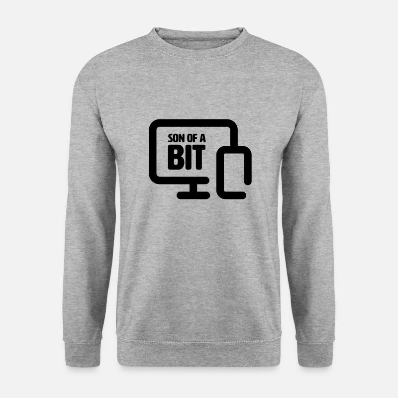 Son of a bit - Unisex Pullover - Weißgrau meliert