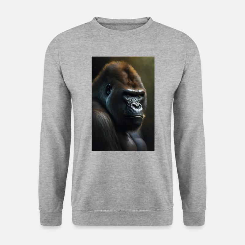 Gorilla Monkey Cool - Sweat-shirt Unisexe - gris chiné