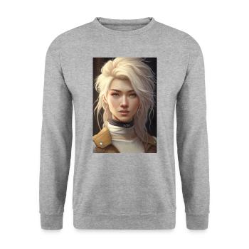 Anime Girl Anime Girl Waifu Otaku Beautiful - Sweat-shirt Unisexe - gris chiné - Devant - Alina (178cm) & Michal (187cm)