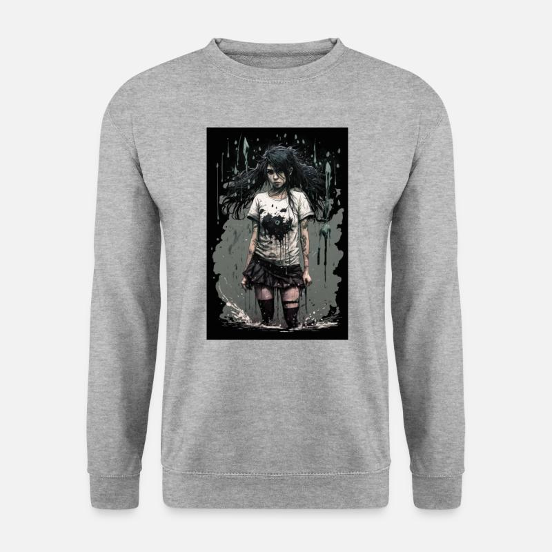 Gothic Mädchen Anime Emo Girl - Unisex Sweatshirt - salt & pepper