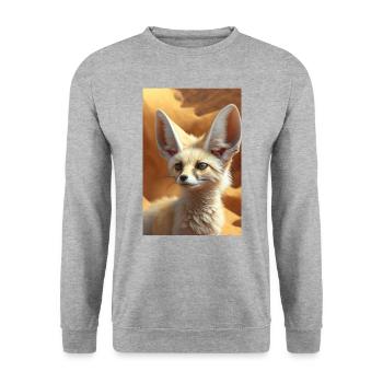Fennec Desert Fox Safari - Unisex Sweatshirt - salt & pepper - Front - Alina (178cm) & Michal (187cm)