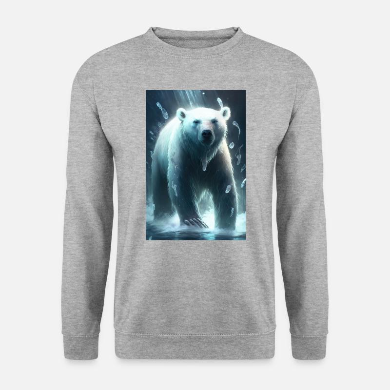 Eisbär - Unisex Pullover - Weißgrau meliert