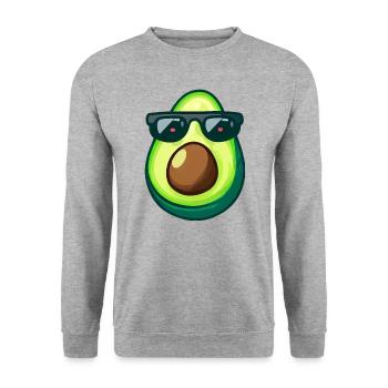 Avocat frais avec lunettes de soleil Tendance - Sweat-shirt Unisexe - gris chiné - Devant - Alina (178cm) & Michal (187cm)